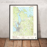 Map of Laconia, New Hampshire, 1987 by USGS – Lake Winnipesaukee, Gilford & Weirs Beach