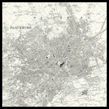 Personalised Old Map of Blackburn