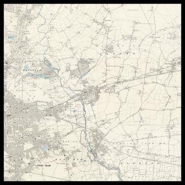 Una vecchia mappa Ordnance Survey del borgo di Redbridge
