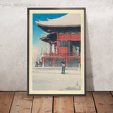 Tempio Kannon di Asakusa dopo la neve, Tokyo di Hasui Kawase 1935 