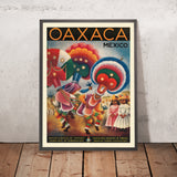 Poster di viaggio di Oaxaca, Messico di Miguel Covarrubias, 1947 