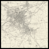Mapa antiguo personalizado de Swindon 