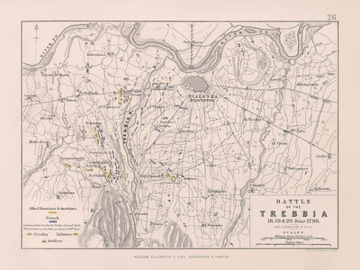 Bataille de Trebbia par AK Johnston, 1799