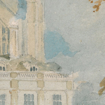 Clare Hall and King’s College Chapel, Cambridge, from the Banks of the River Cam by Turner, 1793