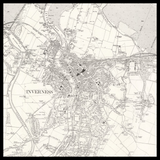 Mapa antiguo personalizado de Inverness 
