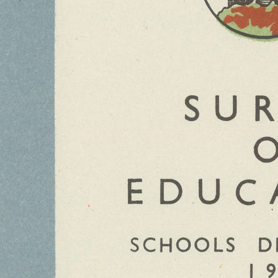 Alte Schulkarte von Edinburgh von Abercrombie, 1946: Autorität & Nicht-Autorität Bildung und Schüler 