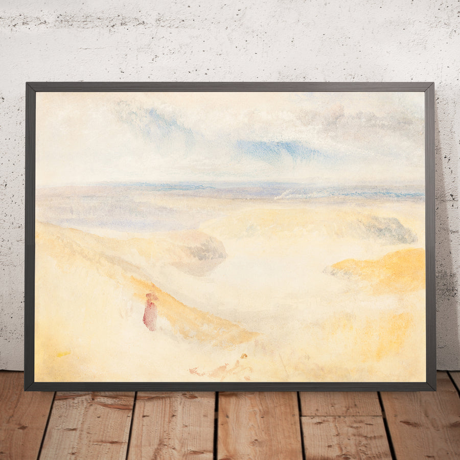 A framed image of A Yorkshire River by Turner, 1827