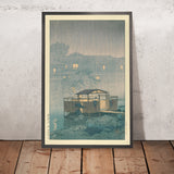 Onsen Aguas Termales y Lluvia en Shuzen-ji por Hasui Kawase 1935 