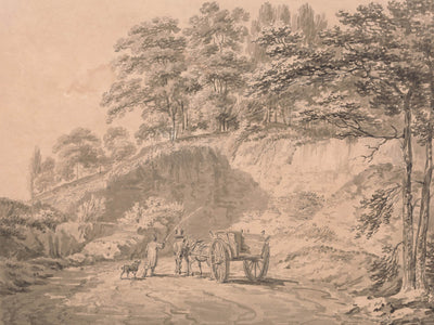 Man with Horse and Cart Entering a Quarry by Turner, 1797