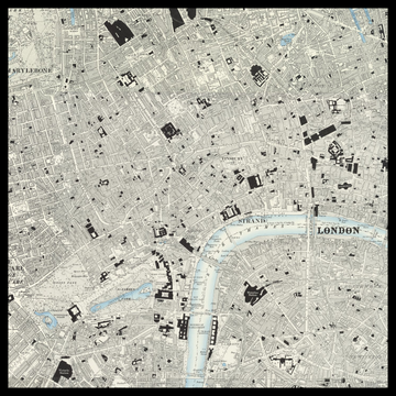 Un antiguo mapa del Ordnance Survey de Covent Garden
