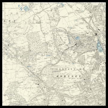 An old Ordnance Survey map of Muswell Hill