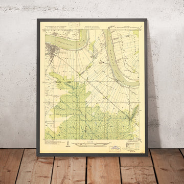 Old Map of Donaldsonville, Louisiana by USGS, 1947 – Mississippi River & Bayou Lafourche