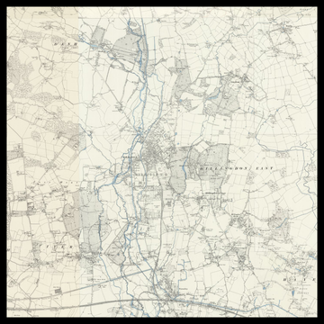 An old Ordnance Survey map of Borough of Hillingdon