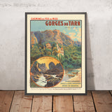 Gorges du Tarn Travel Poster: Chemins de Fer du Midi by Clément-Henri Quinton, 1912