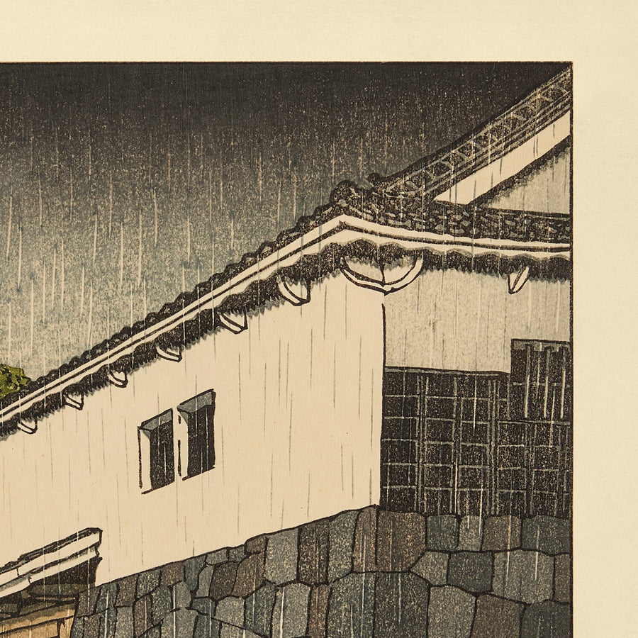 Uchiyamashita sotto la pioggia di Hasui Kawase 1935 