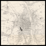 Personalised Old Map of Perth