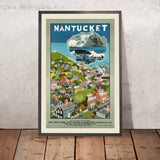 Póster de viaje de Nantucket de John Held, Jr., década de 1920 