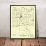 Old Map of Brenham, Texas by USGS, 1930 – Chappell Hill, Washington & Independence