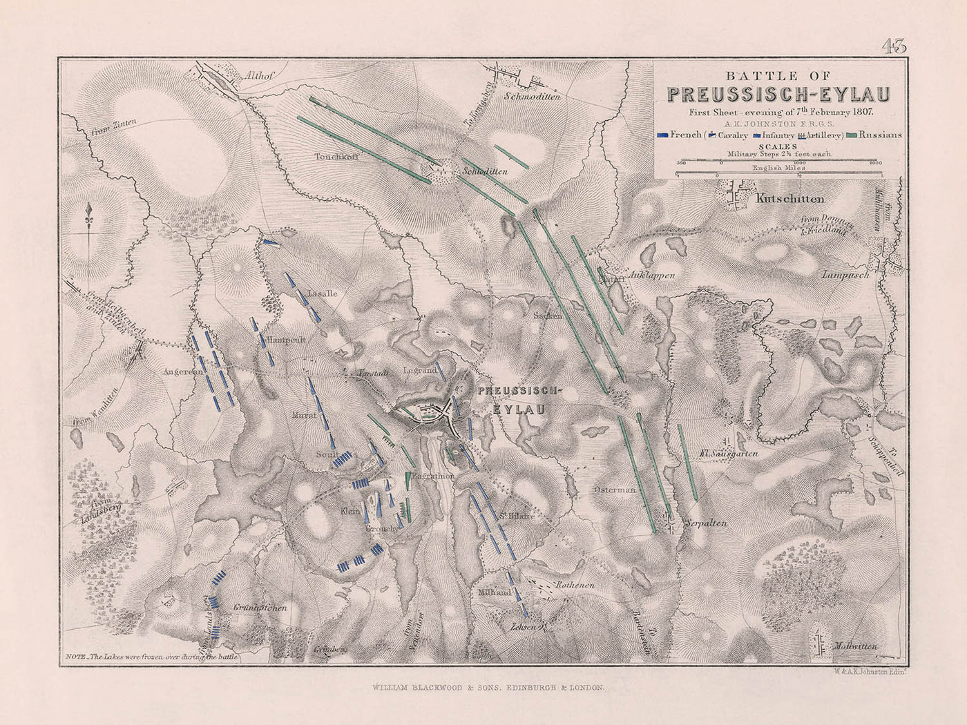 Battle of Preussisch-Eylau: First Evening, 7 February 1807, by AK Johnston