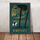Affiche de voyage du Caucase par N. Zhukov 