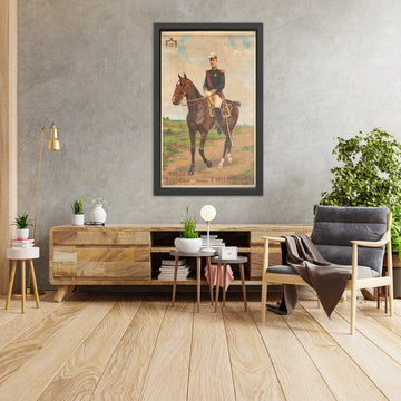 A framed image of ’T Wit Stoopke Vintage Advertising Poster by J.L. Goffart, 1909