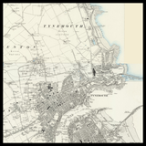 Personalised Old Map of Tynemouth
