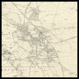Mapa antiguo personalizado de Nuneaton 