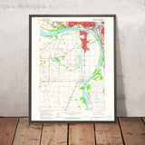 Old Map of Sioux City, Iowa by USGS, 1963 – Missouri River & South Sioux City