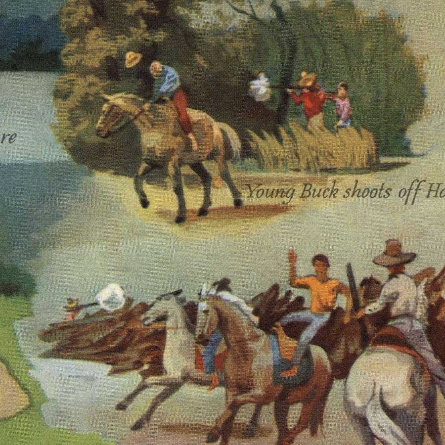 Le avventure di Huckleberry Finn di Henry, 1959: Fiume Mississippi, San Pietroburgo, Il Cairo, Casa Wilks, Grangerfords 