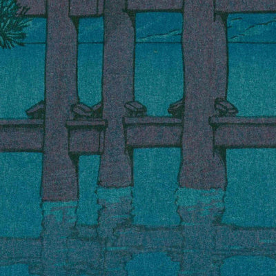 Starlit Night, Miyajima Shrine by Hasui Kawase, 1935