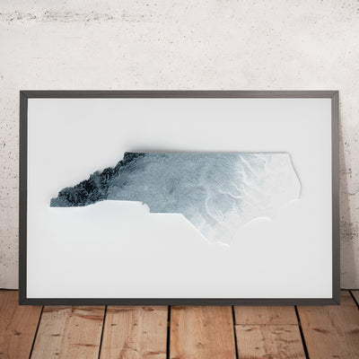 North Carolina Topographic 3D Relief Map