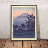 Coucher de soleil sur le lac Yamanaka avec le mont Fuji par Hasui Kawase, 1935 
