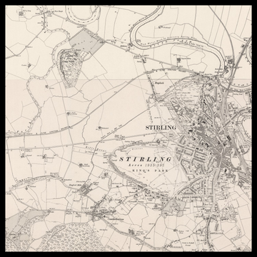 Eine alte Ordnance-Survey-Karte von Alloa