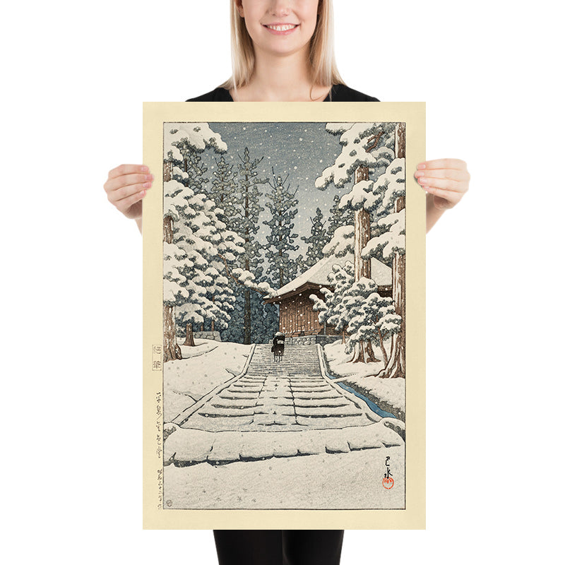 Konjiki Hall a Hiraizumi di Hasui Kawase 1935 