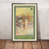 Sauveterre-de-Béarn Travel Poster: Gave d’Oloron by Chemins de fer du Midi, 1920