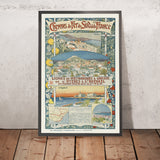 Affiche de voyage de Provence : Lignes de Meyrargues à Grasse par Eugène Grasset, 1891 
