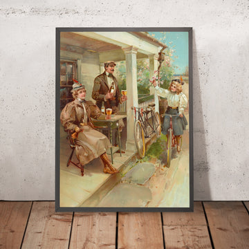 A framed image of Vintage Beer Poster, 1898