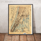 Old Map of Manhattan, New York by USGS, 1898 – Harlem, Upper East Side & Upper West Side