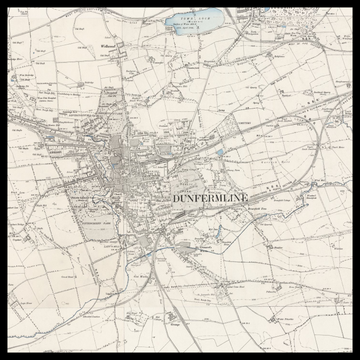 An old Ordnance Survey map of Dunfermline