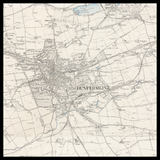 Personalised Old Map of Dunfermline