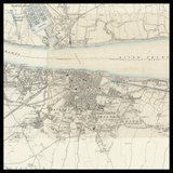 Mapa antiguo personalizado de Gravesend 