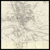Mapa antiguo personalizado de Peterborough 