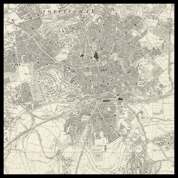 Una vecchia mappa Ordnance Survey di Carlton