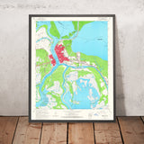 Old Map of Morgan City, Louisiana by USGS, 1966 – Bayou Teche, Lake Palourde & Bayou Boeuf