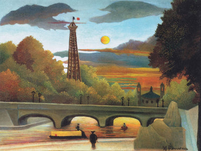 La Seine et la Tour Eiffel au coucher du soleil par Henri Rousseau, 1910