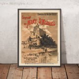 Mont-Saint-Michel Travel Poster: Excursion au Mont St-Michel by Gustave Fraipont, 1895