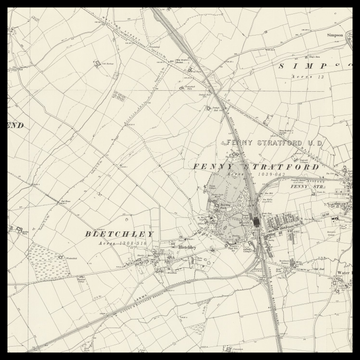 An old Ordnance Survey map of Bletchley