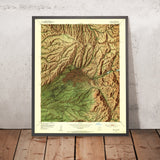 Old Map of Santa Fe, New Mexico by USGS, 1952 – Atalaya Mountain, Santa Fe National Forest & Pecos River