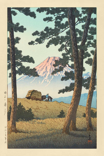 Evening at Tago Bay with Mt. Fuji by Hasui Kawase, 1935