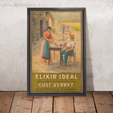 Elixir Idéal Vintage Liqueur Poster, 1910